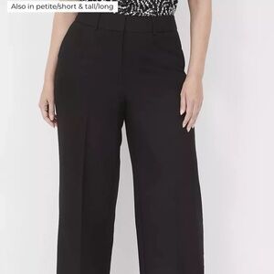 NWT- 2 pairs Lane Bryant Perfect Drape Wide Leg Women’s Dress Pants in Black